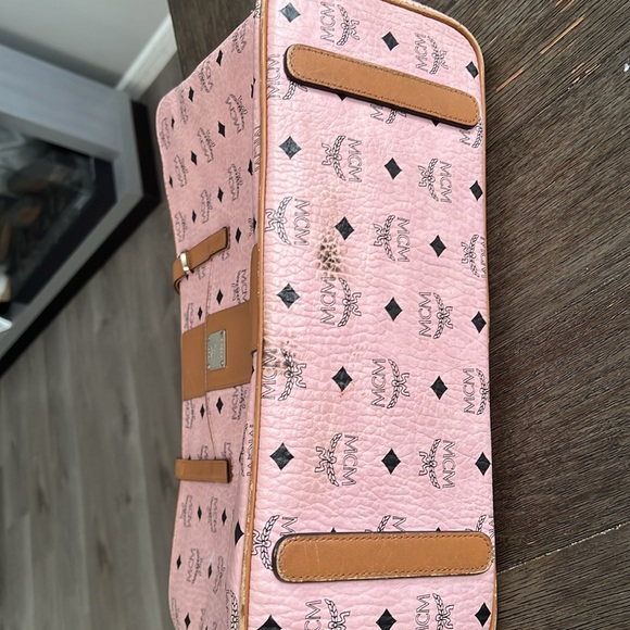 MCM ANYA MEDIUM VISETOS ZIP TOP SHOPPER - Soft pink - Picture 15 of 15